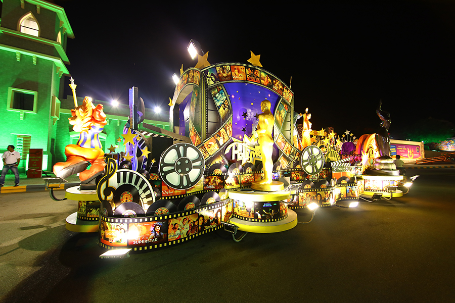 Cinematic themed carnival parade at Ramoji Film City